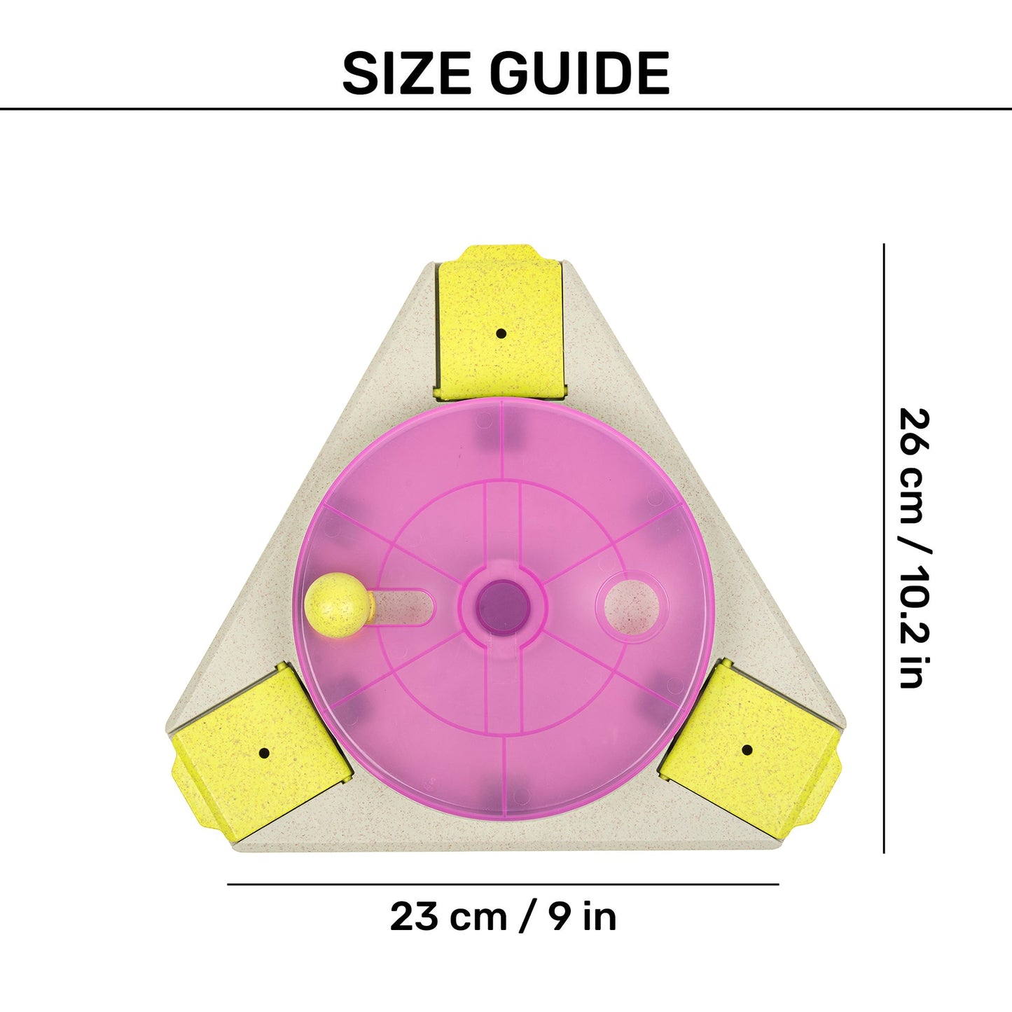 HUFT Triangle Toss Interactive Toy For Dog - Pink - Heads Up For Tails
