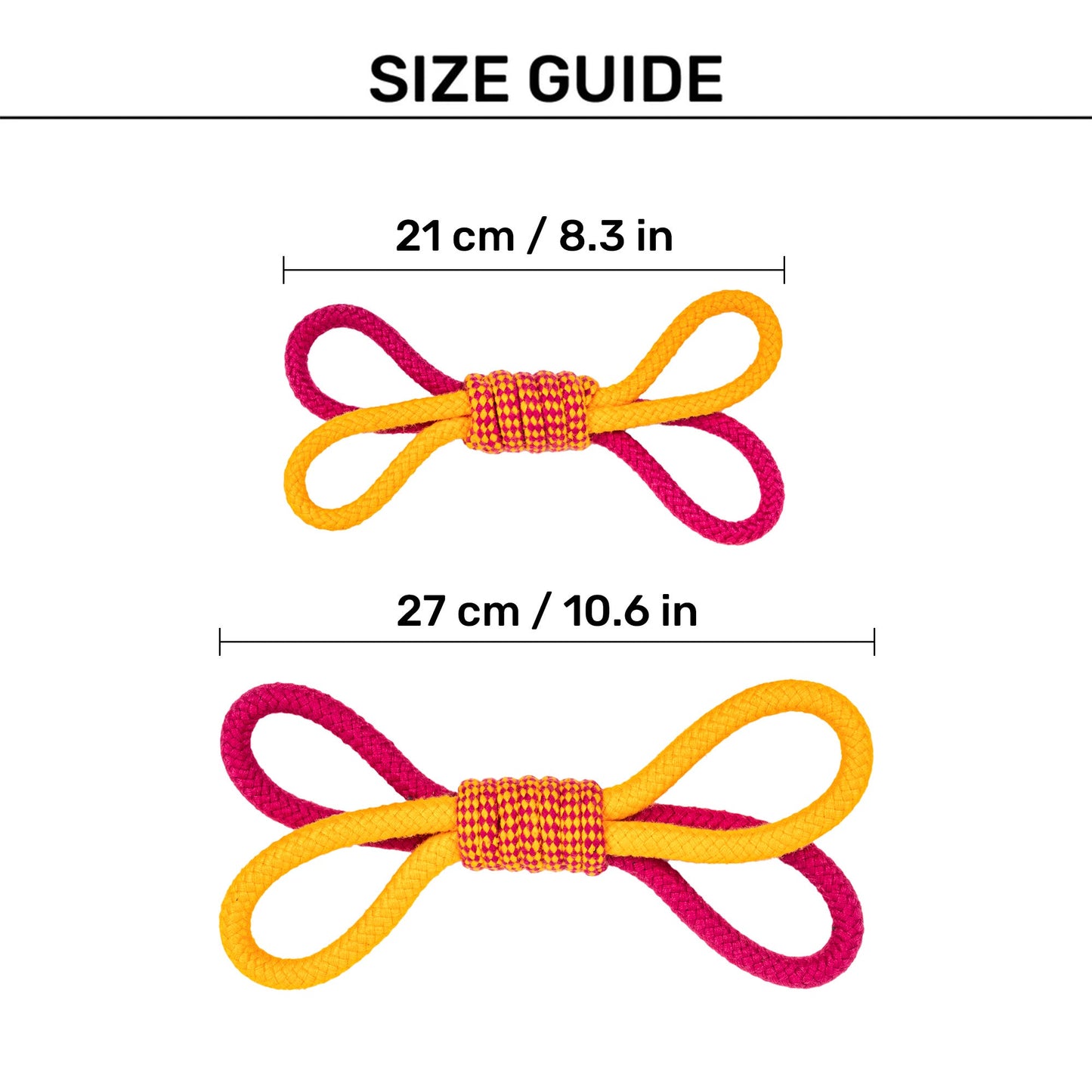 Dash Dog Loopster Rope Toy For Dog - Pink & Orange - Heads Up For Tails