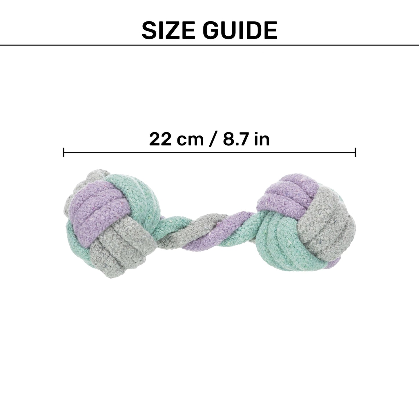 Trixie Junior Dumbbell Rope Toy For Dog - 22 cm - Heads Up For Tails