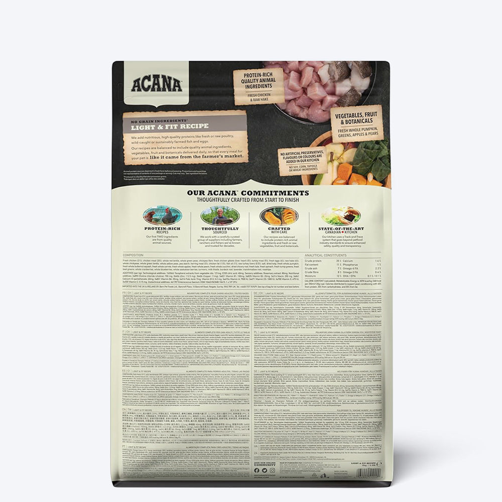 Acana Light & Fit Adult Dog Food (All Breeds) - Heads Up For Tails