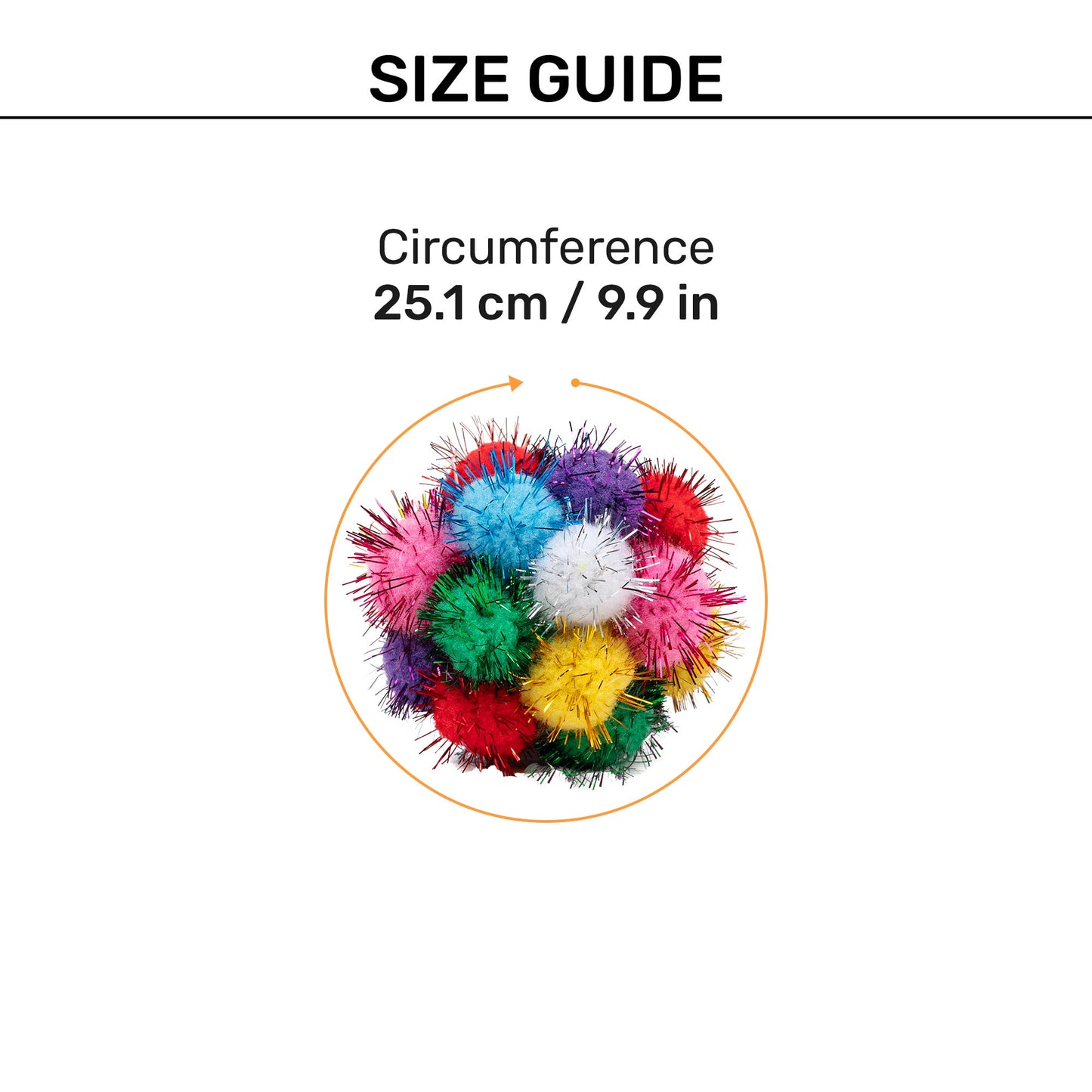 TLC Sparkle Ball Interactive Toy For Cat - Multicolor - Heads Up For Tails