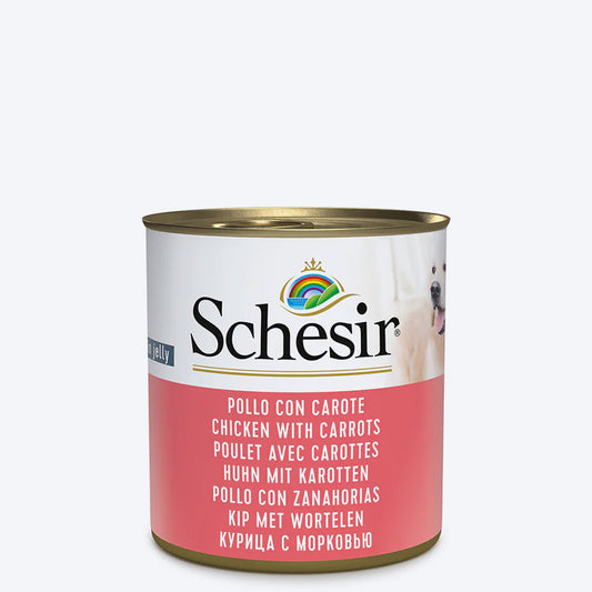 Schesir 46% Chicken with Carrot Canned Wet Dog Food - 285 g - Heads Up For Tails