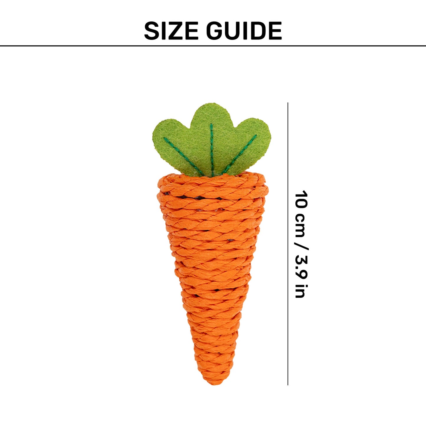 HUFT Carrotini Rattle Toy For Cat - Orange