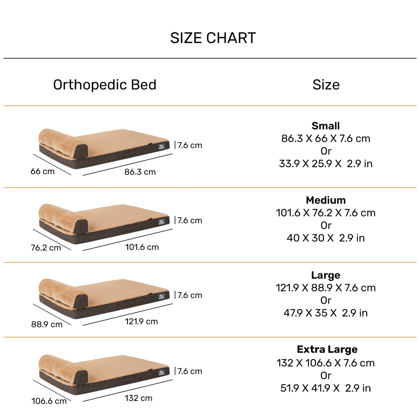HUFT Furry Orthopedic Dog Bed - Brown (Made To Order) - Heads Up For Tails