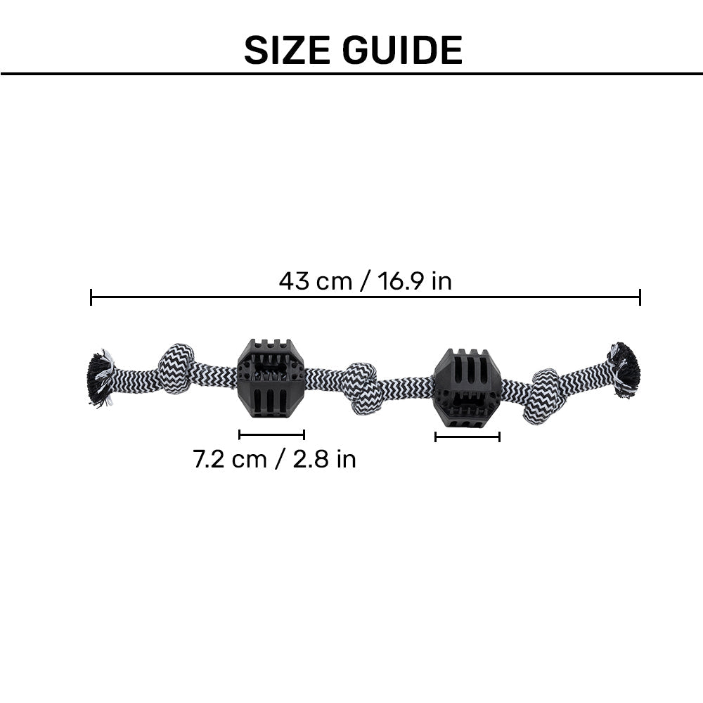 HUFT Dual Tug Master Rope Toy For Dogs - Heads Up For Tails