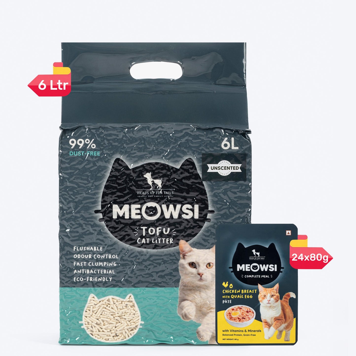 Meowsi Chicken Breast & Quail Egg Pate Wet Cat Food 80g