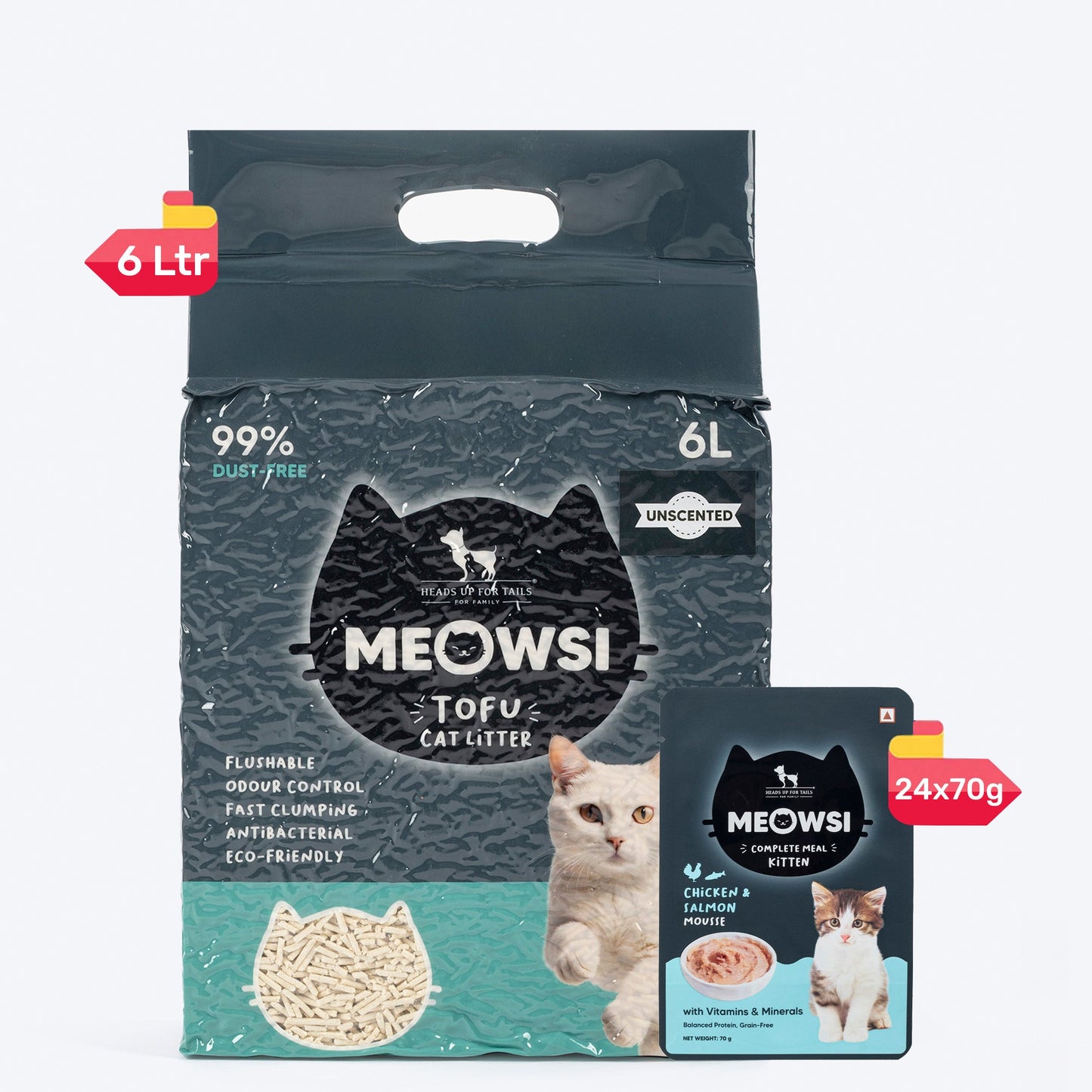 Meowsi Chicken & Salmon Mousse Wet Food for Kittens 70g
