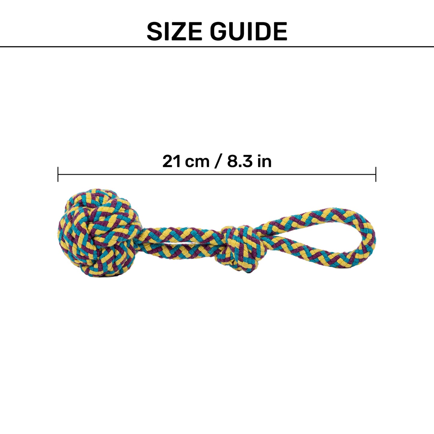 HUFT Swing & Fling Rope Toy For Dog - Multicolour - Heads Up For Tails