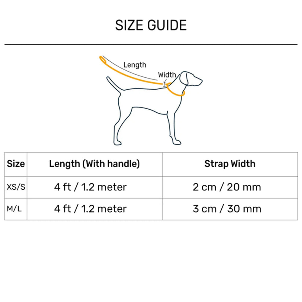 HUFT Classic Personalised (Mobile No.) Dog Leash - Ocean Blue - Heads Up For Tails