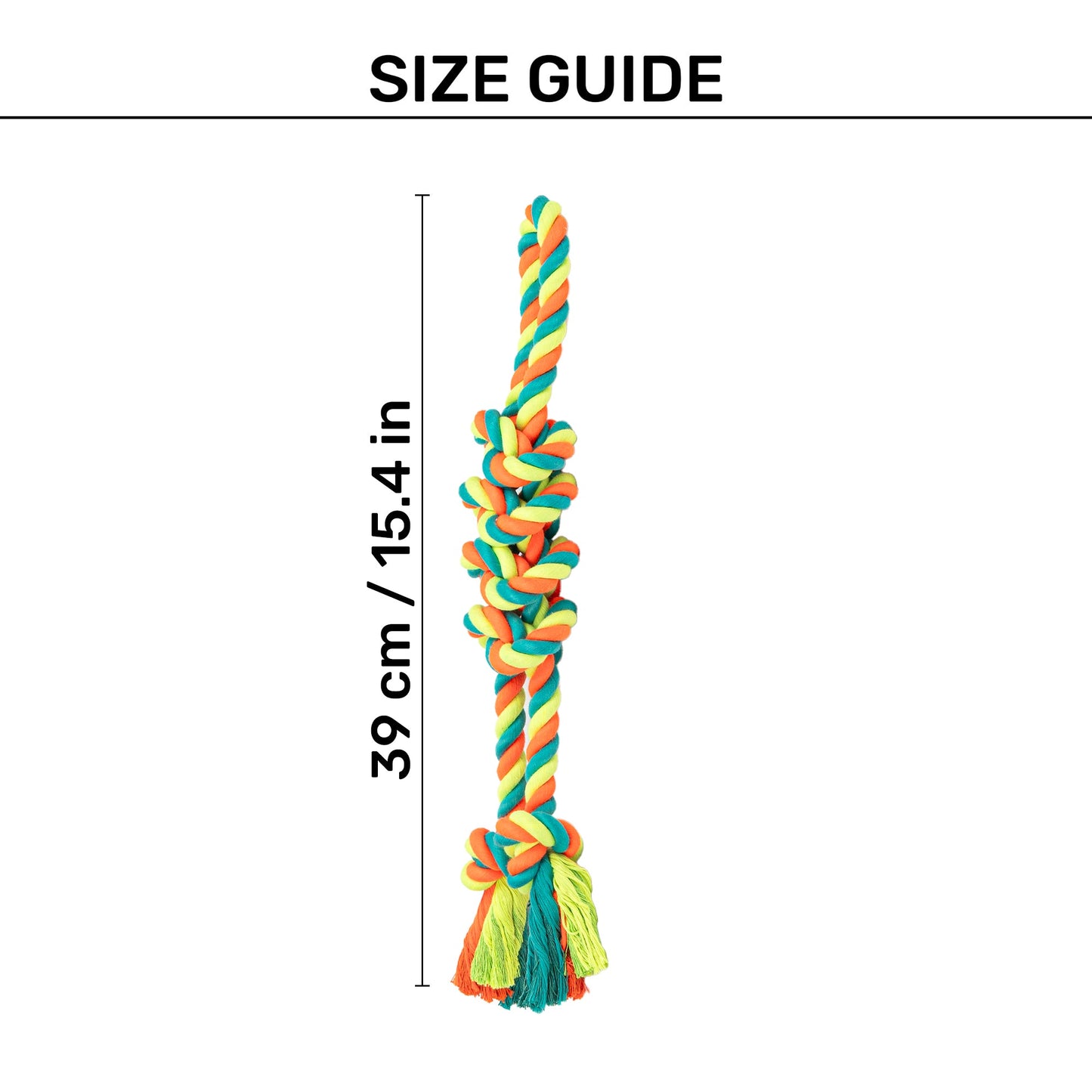 HUFT Tuggables Rope Toy For Dog - Neon Green - Heads Up For Tails