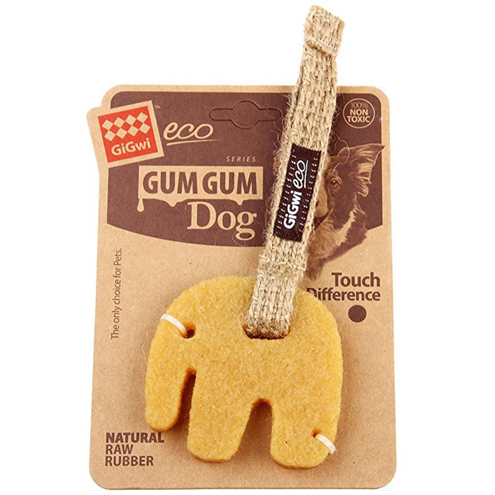 GiGwi Gum Gum Dog Big Elephant (with Hemp Strap)