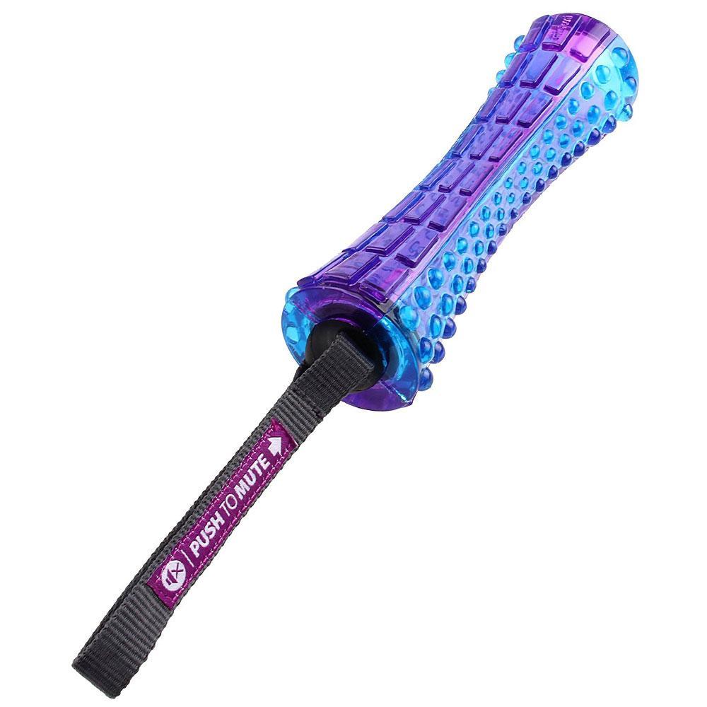 GiGwi Push To Mute Dog Toy Johnny Stick (Transparent) Purple/Blue