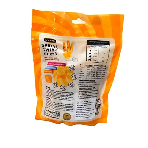 Goodies Spiral Twist Sticks Milk & Cheese Flavour- 450 g - Heads Up For Tails
