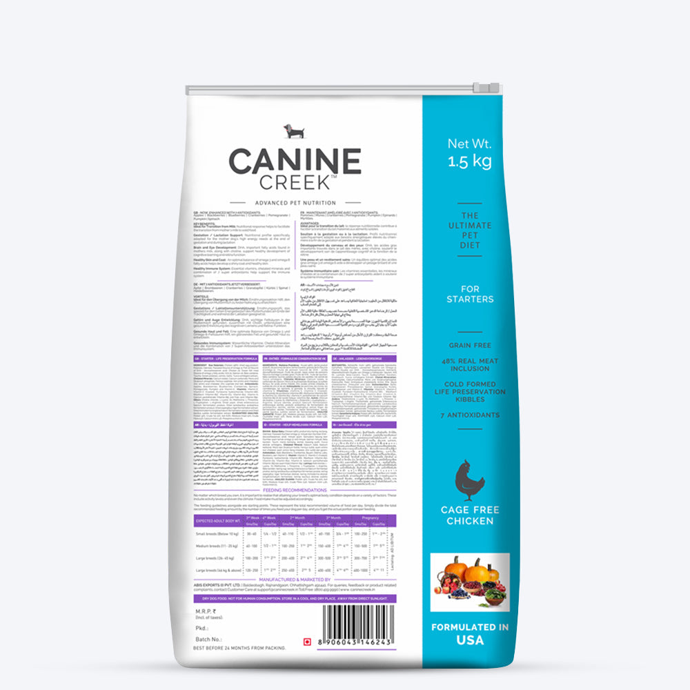 Canine Creek Starter Ultra Premium Dry Dog Food - Heads Up For Tails