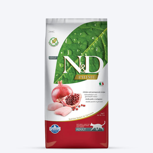 Farmina N&D Chicken & Pomegranate Grain Free Adult Dry Cat Food - Heads Up For Tails