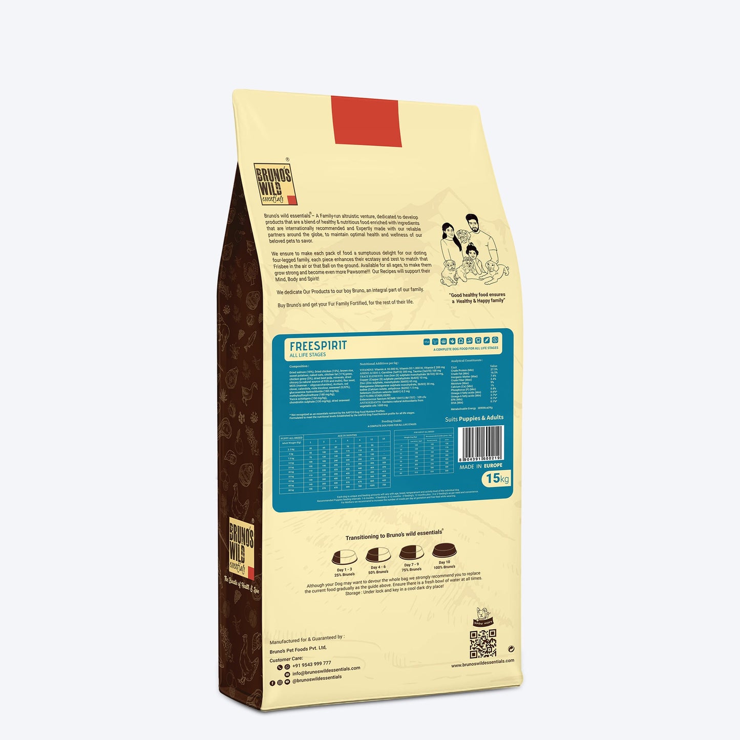 Bruno's Wild Essentials Salmon & Chicken Freespirit Dry Dog Food - Heads Up For Tails