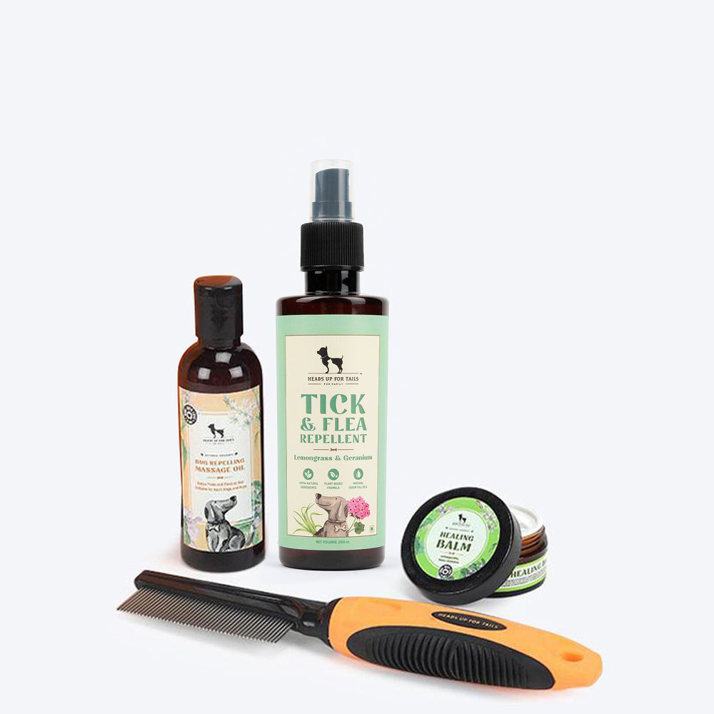 HUFT Anti-Tick and Flea Grooming Set - Heads Up For Tails