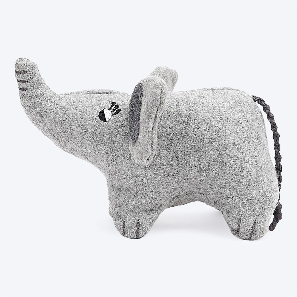 HUFT Paws for Earth Animal Dog Plush Toy - Elephant - 16 cm-1