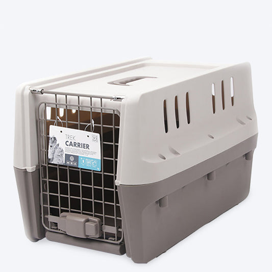 M-Pets TREK Dog Carrier - Light Grey & Dark Grey - Heads Up For Tails