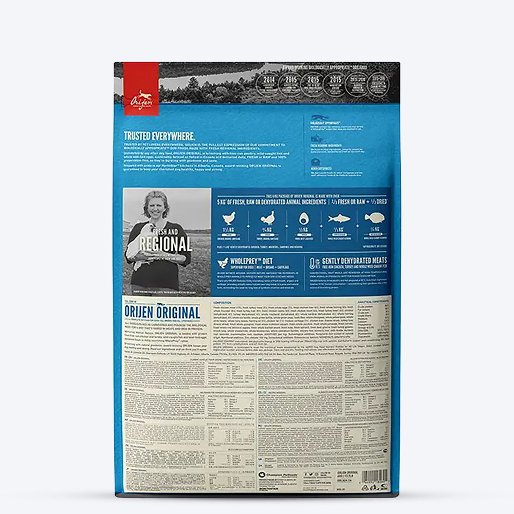 Orijen Original Grain Free Dry Dog Food (All Breeds & Ages) - Heads Up For Tails