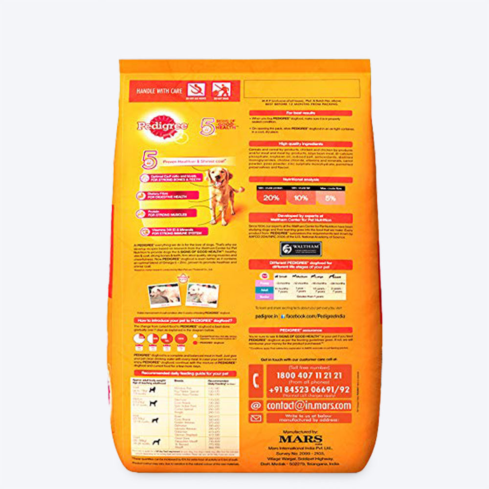 Pedigree Meat & Vegetables Adult Dry Dog Food - 20 kg - Heads Up For Tails