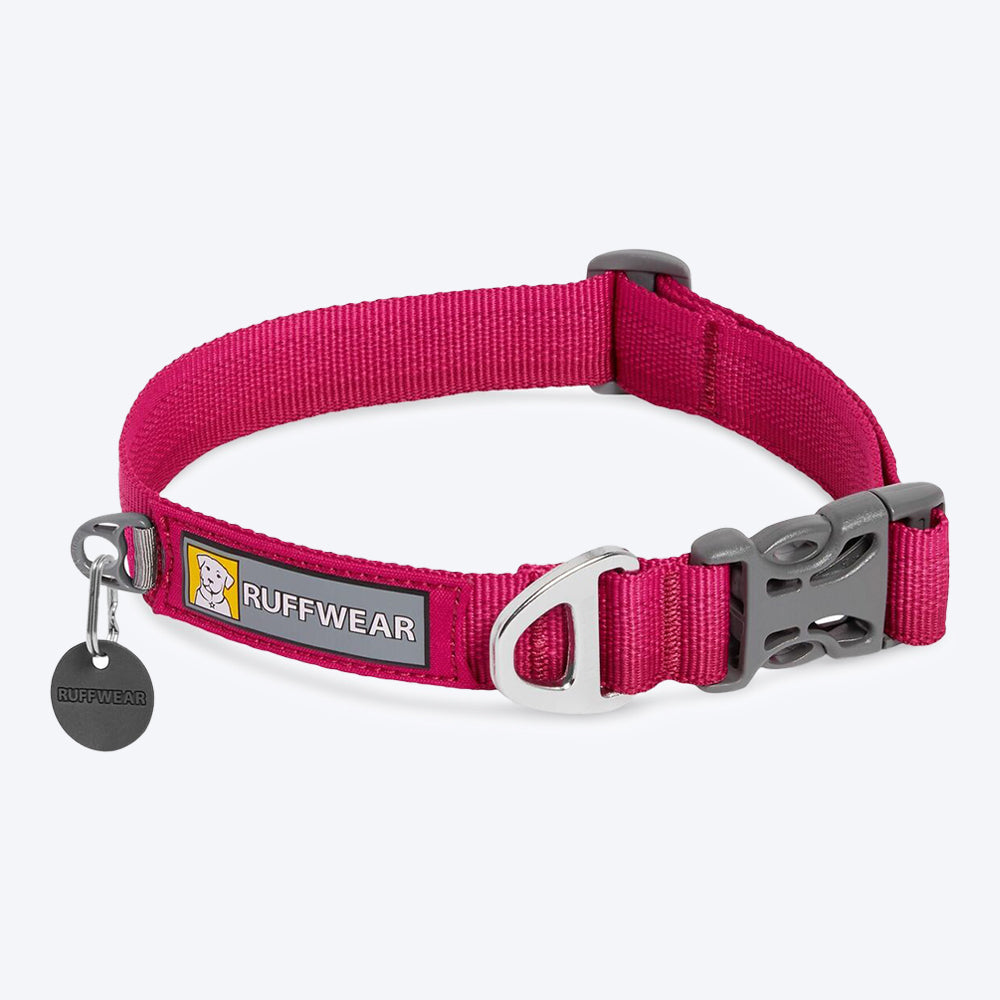 Ruffwear Front Range Dog Collar - Hibiscuss Pink - Medium - Heads Up For Tails