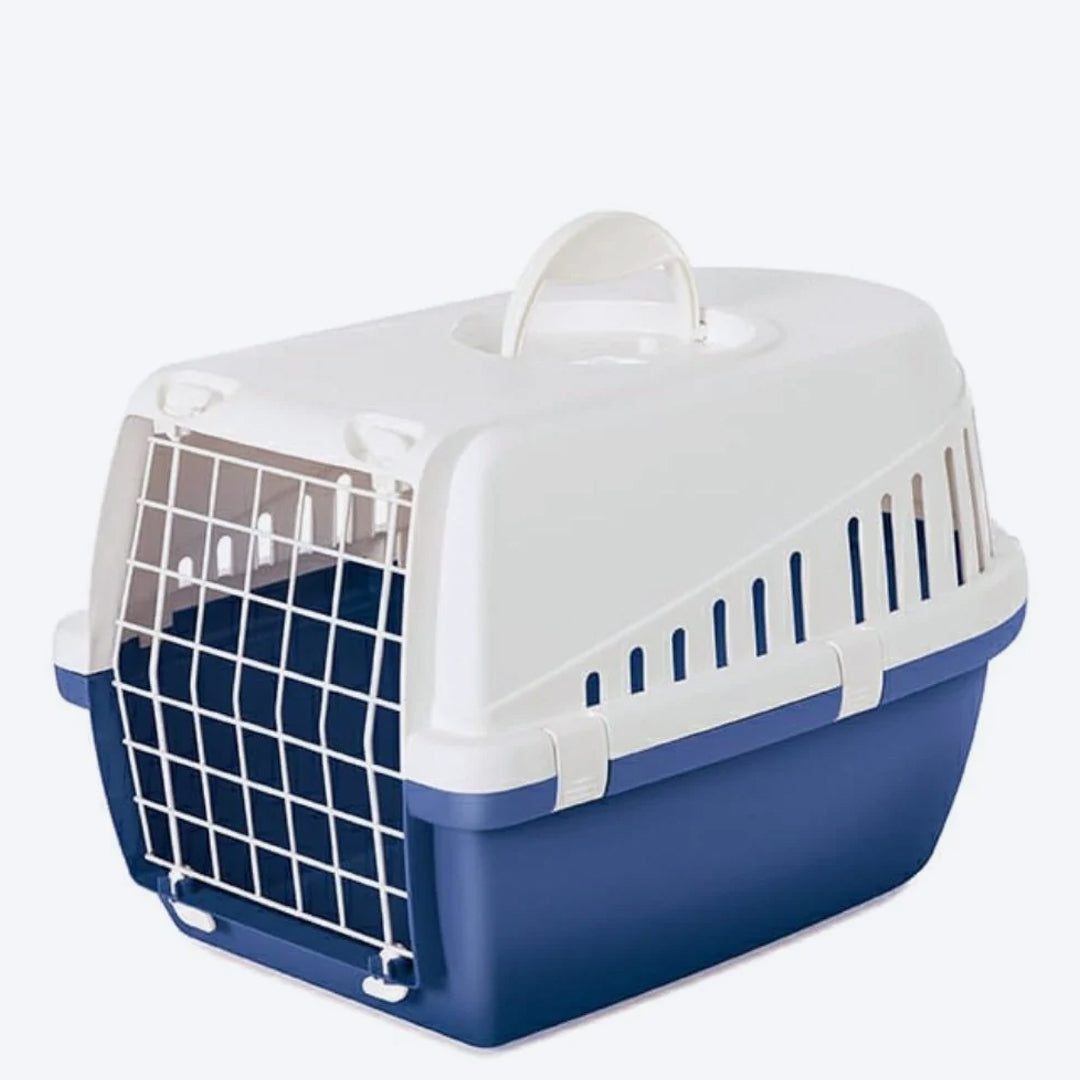 Savic Trotter 1 - Dog & Cat Carrier - Nordic Blue - 19 x 13 x 12 inch - Hold up to 5 kg - Heads Up For Tails