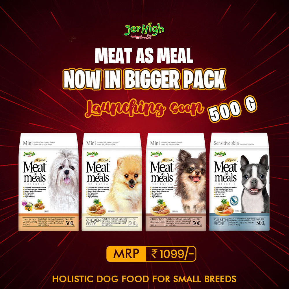 JerHigh Meat As Meals Salmon Recipe Dry Dog Food For Smaller Breed - 500 g - Heads Up For Tails