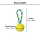 Zeus Fitness TPR & Rope Ball Tug Fetch Dog Toy - Green/Blue - Heads Up For Tails