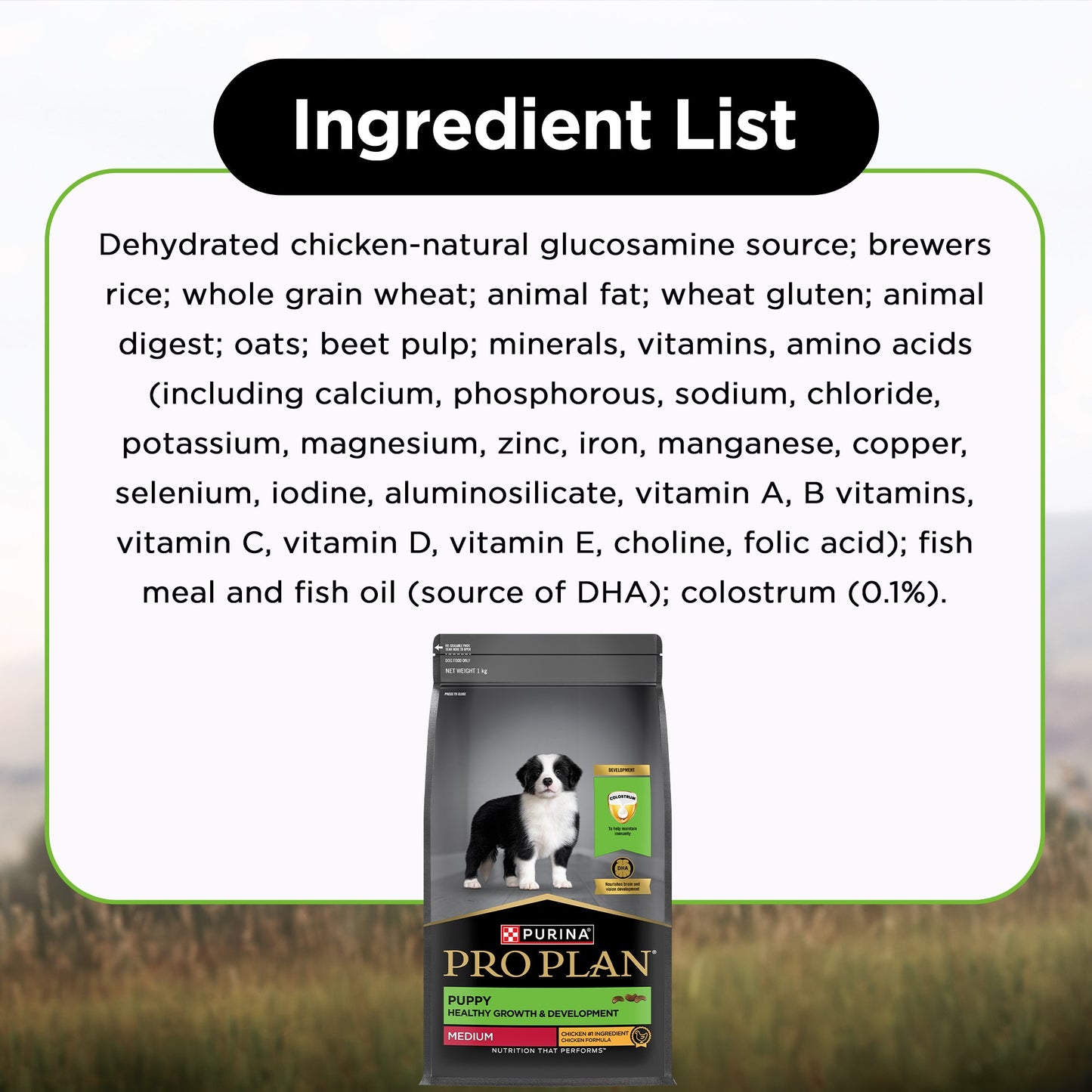 PURINA PRO PLAN Medium Breed Dry Food For Puppy - Heads Up For Tails