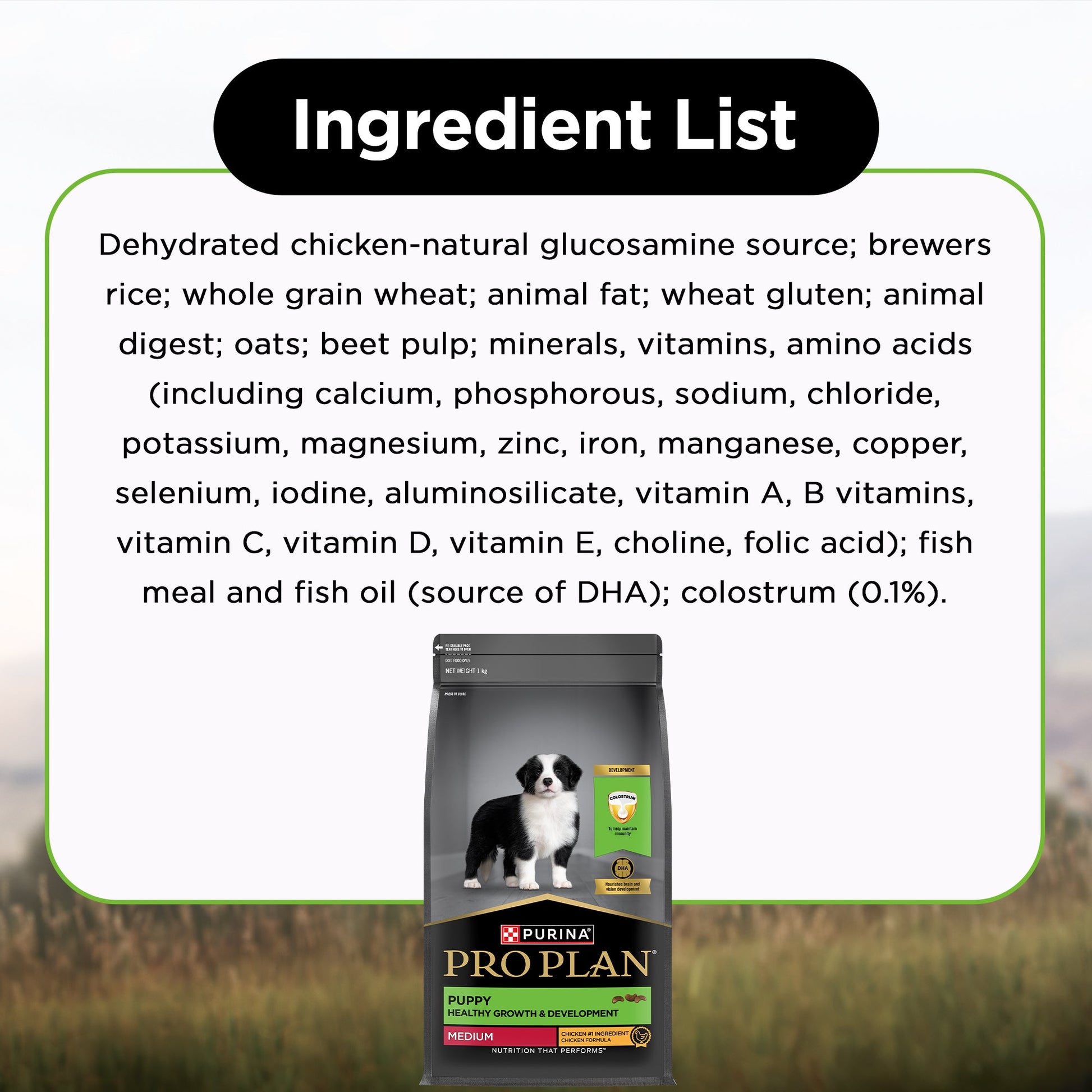 PURINA PRO PLAN Medium Breed Dry Food For Puppy - Heads Up For Tails