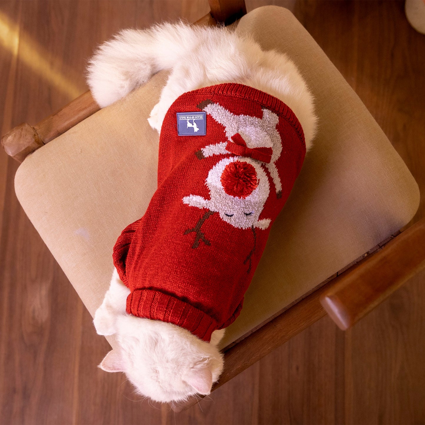 HUFT Rudolph'Â¬â‚¬Å¾Â¢s Red-Nose Sweater For Small Dog - Red - Heads Up For Tails