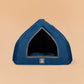 TLC Bedding With Removable Cushion For Cat & Puppy - Navy & Grey - Heads Up For Tails