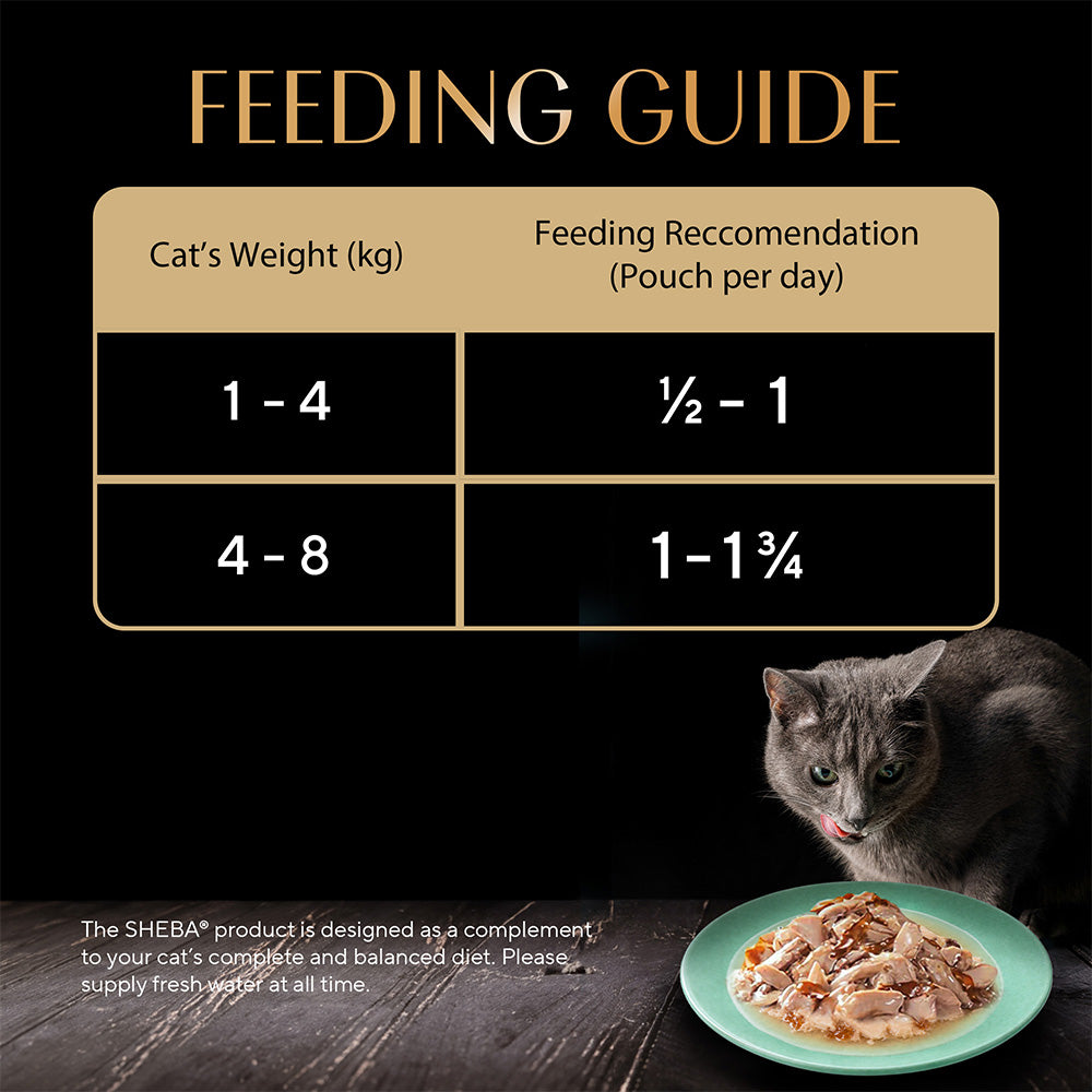Sheba Fish With Dry Skipjack Flake Adult Cat Wet Food - 35 gm Packs