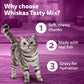 Whiskas Tasty Mix Wet Food Made With Real Fish (Tuna & Kanikama), And Carrot in Gravy For Adult (1+ year) Cat - 70 gm Pack - Heads Up For Tails