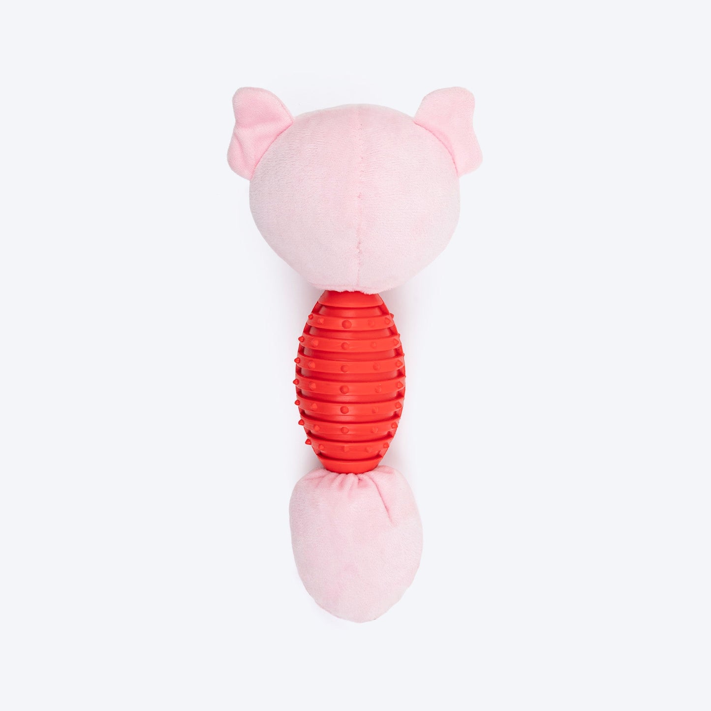 HUFT Squeaky Piggy Plush Toy For Dog - Pink - Heads Up For Tails