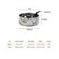 HUFT Marble Mist Printed Steel Bowl For Dog - Grey - Heads Up For Tails