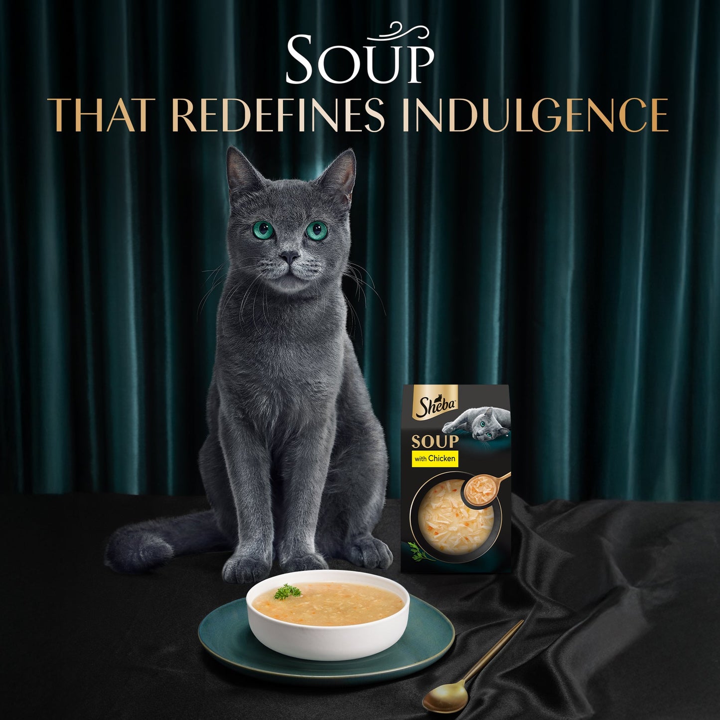 Sheba Soup With Chicken Wet Food For Cat - 40 gm x 4 pcs