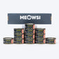 Meowsi by HUFT Chicken Breast with Quail Egg p¢t©, 80 gm can, grain-free, with vitamins and minerals for cats.