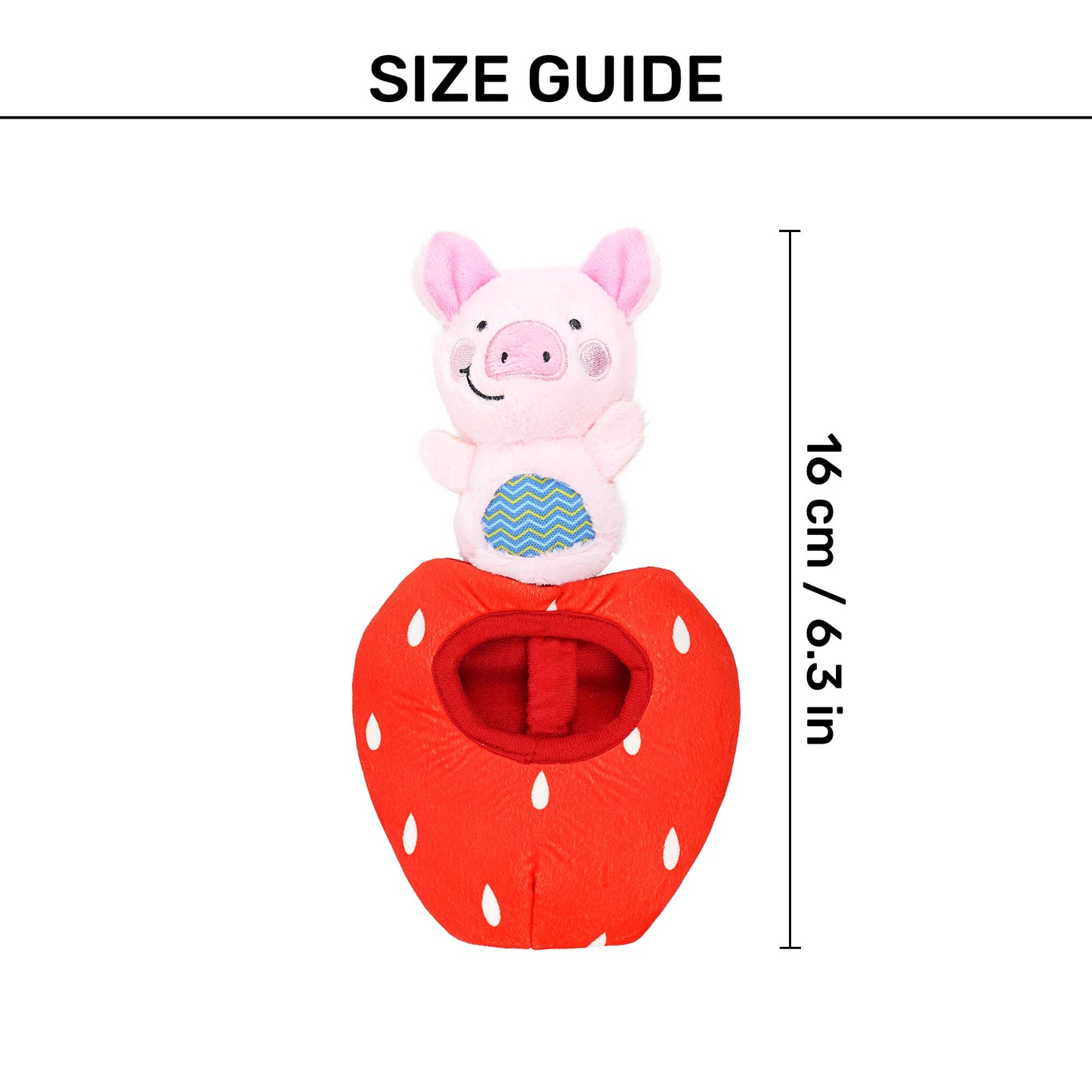 HUFT Boingy Piggy Crinkly Bungee Toy For Dog - Multicolor - Heads Up For Tails