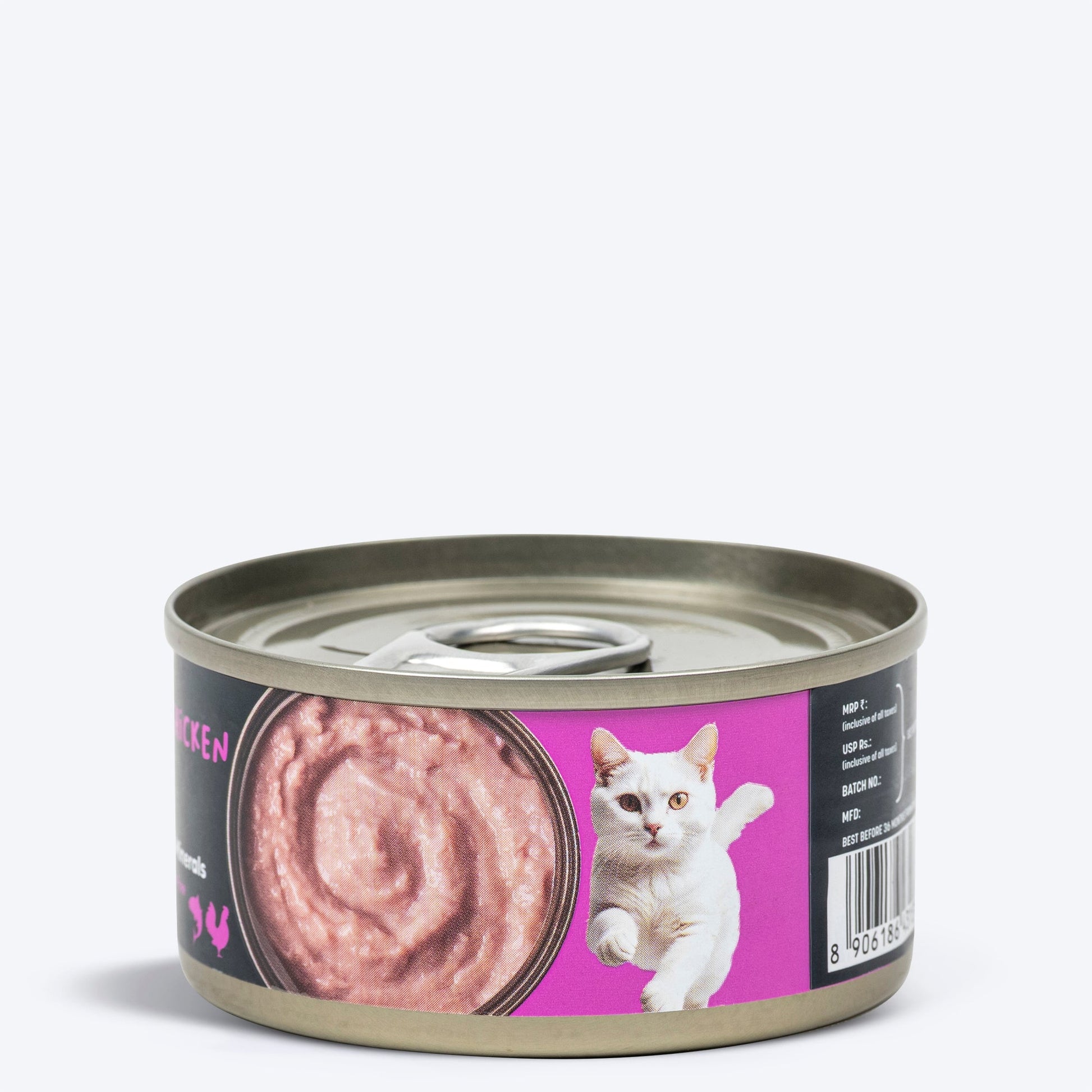Meowsi by HUFT Tuna & Chicken in Mousse Canned Cat Wet Food, 80 gm, with vitamins and minerals, grain-free.