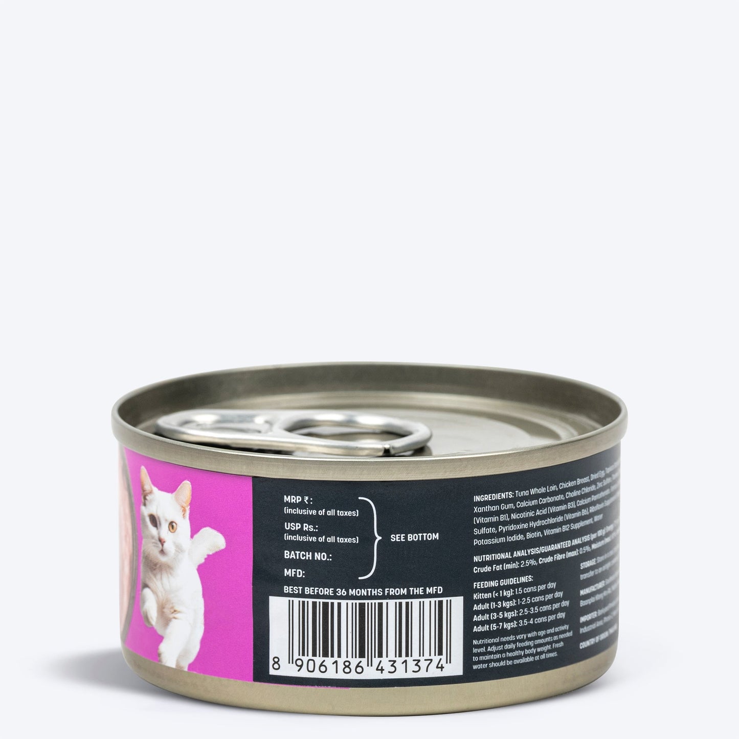 Meowsi by HUFT Tuna & Chicken in Mousse Canned Cat Wet Food, 80 gm, with vitamins and minerals, grain-free.