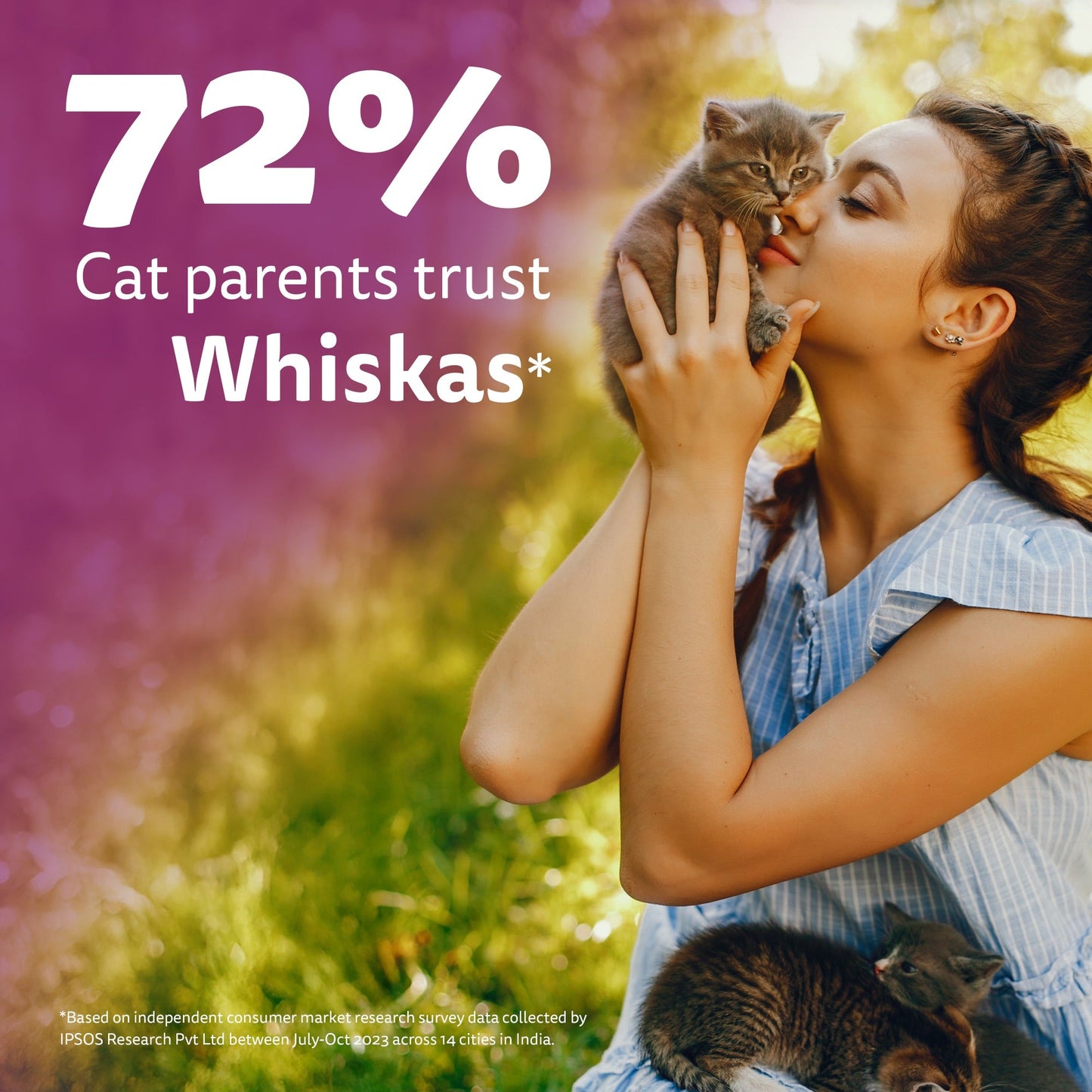 Whiskas Tuna in Jelly (2-12 Months) Wet Food For Kitten - 80 gm Pack - Heads Up For Tails