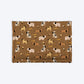 HUFT Personalised Bark & Bloom Mat For Dog & Cat - Brown - Heads Up For Tails