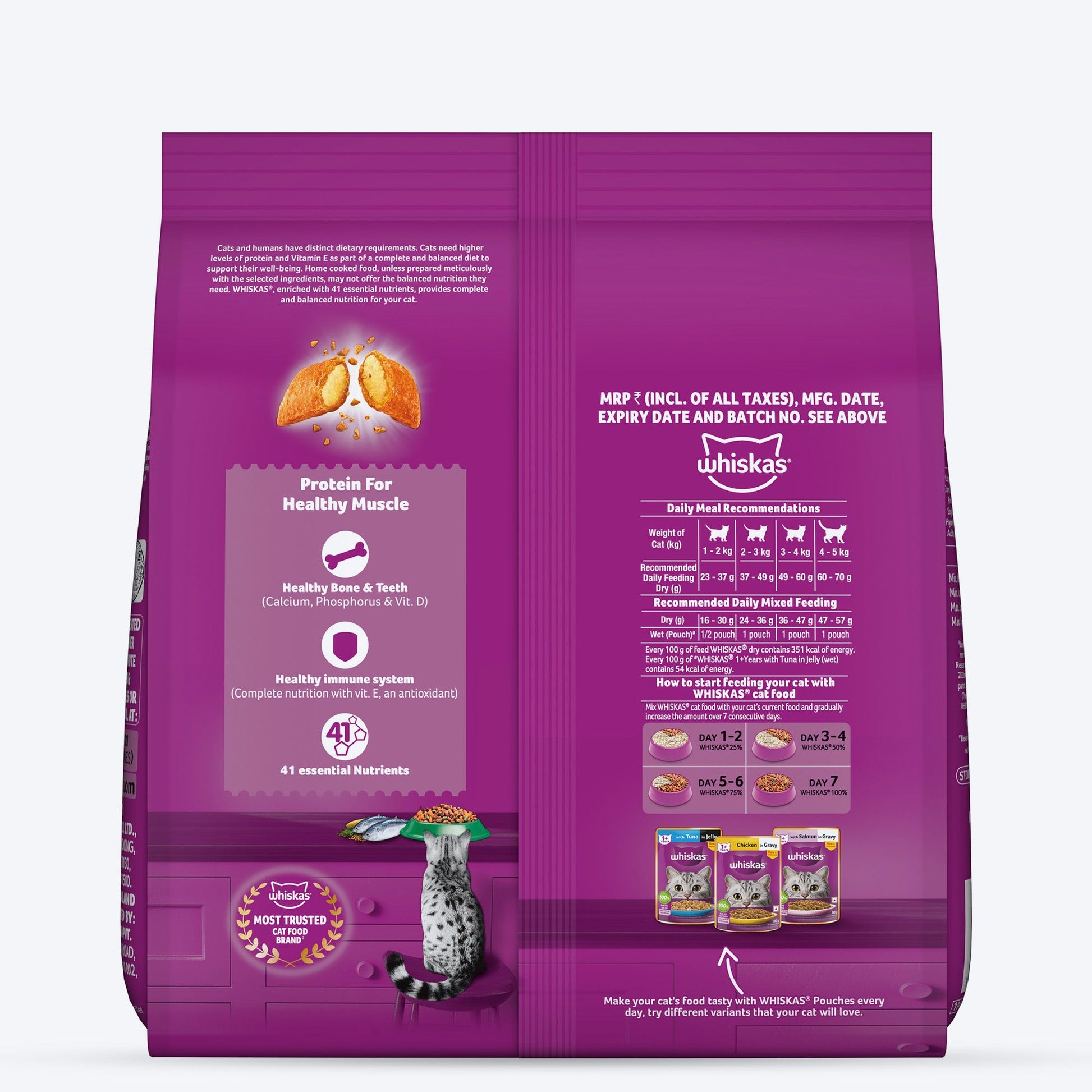 Whiskas Adult (1+ Years) Tuna Flavour Dry Cat Food - Heads Up For Tails