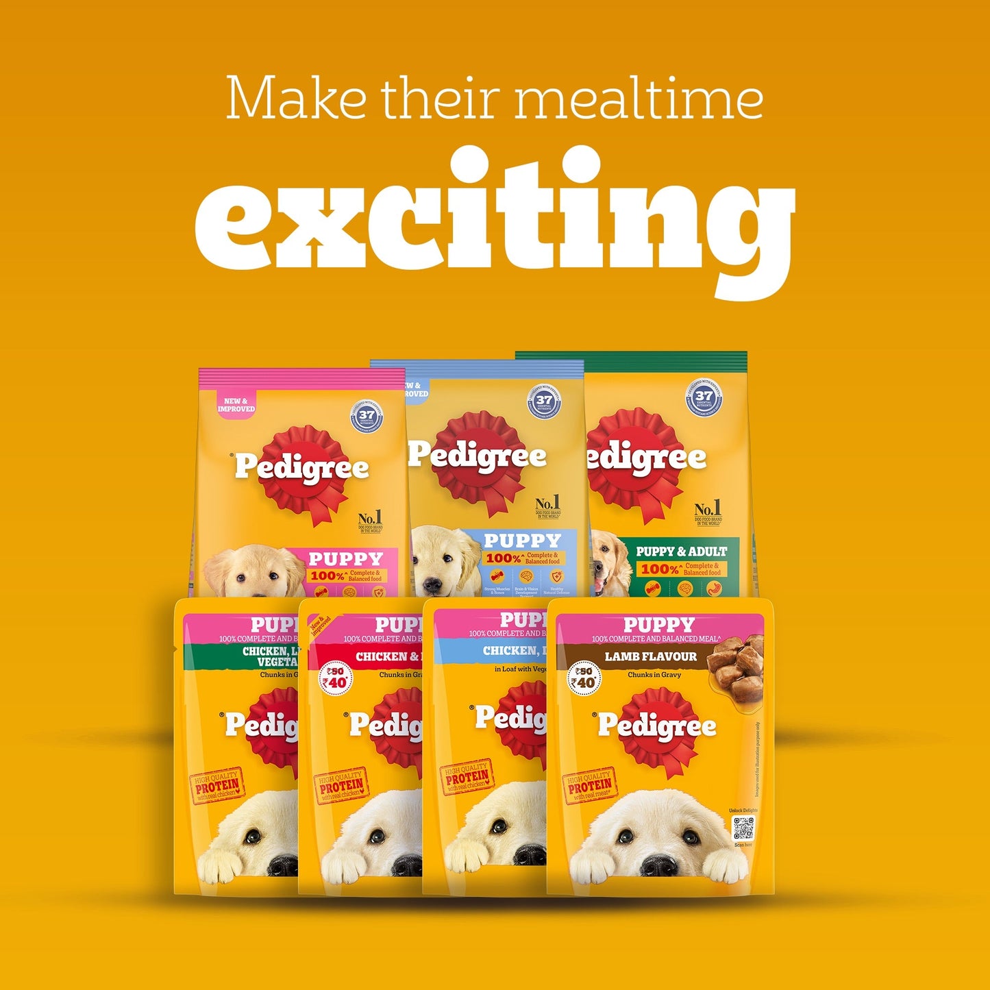 Pedigree Chicken & Liver Chunks in Gravy with Vegetables Wet Puppy Food - 70Gm Packs - Heads Up For Tails