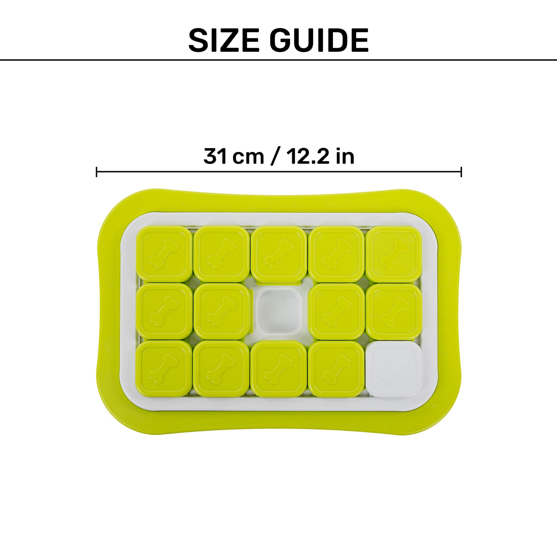 HUFT Puzzle Pups Interactive Toy For Dog - White & Green - Heads Up For Tails