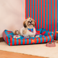 HUFT Summer Bloom Lounger Bed For Dog - Blue - Heads Up For Tails