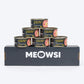 Meowsi by HUFT Chicken Breast with Quail Egg p¢t©, 80 gm can, grain-free, with vitamins and minerals for cats.