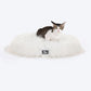 HUFT Furry Bliss Cuddle Bed For Cat & Puppy - White - Heads Up For Tails